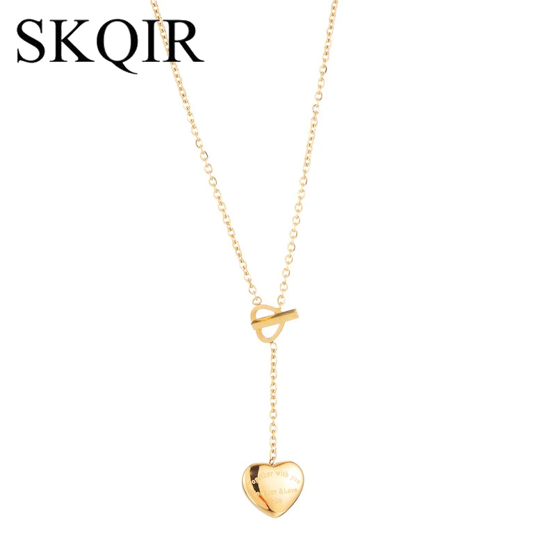 SKQIR Gold Double Heart Pendant Necklace Love Forever Choker Jewellery for Women Girl Classic Stainless Steel Jewelry Gift 2019
SKQIR Gold Double Heart Pendant Necklace Love Forever Choker Jewellery for Women Girl Classic Stainless Steel Jewelry Gift 2019