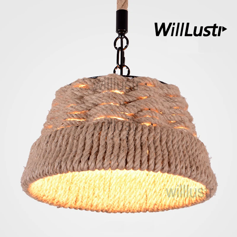 Willlustr American country style suspension light loft Edison Bulb natural material hanging lighting hemp rope pendant lamp
Willlustr American country style suspension light loft Edison Bulb natural material hanging lighting hemp rope pendant lamp