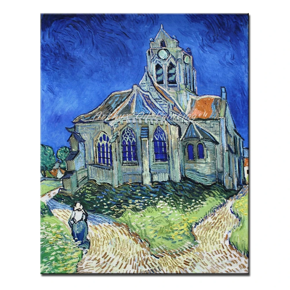 Фото Церковь в овере Винсента Ван Гога ручной работы известная Репродукция картина