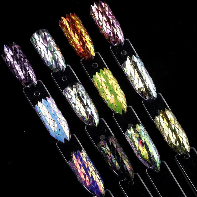 NEWBY 1g/jar Unicorn Rhombus Triangle Nail Glitter Sequins Spangle AB Color Acrylic Tips UV Gel Polish Art Decoration Tools | Красота и