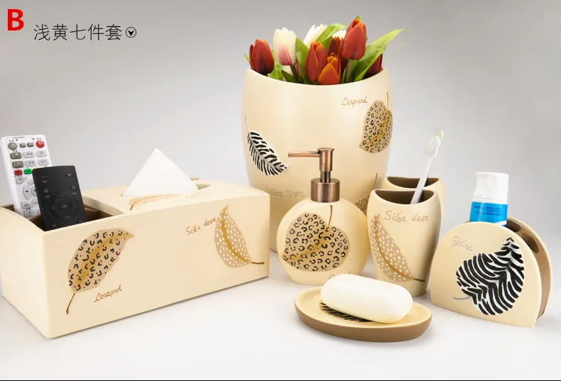 Boreal Forest Series 5pcs/set Resin Creative romantic Bathroom Sets Bath Accessories Wash Gargle Suit trash cantissue box Emulsi
Boreal Forest Series 5pcs/set Resin Creative romantic Bathroom Sets Bath Accessories Wash Gargle Suit trash cantissue box Emulsi