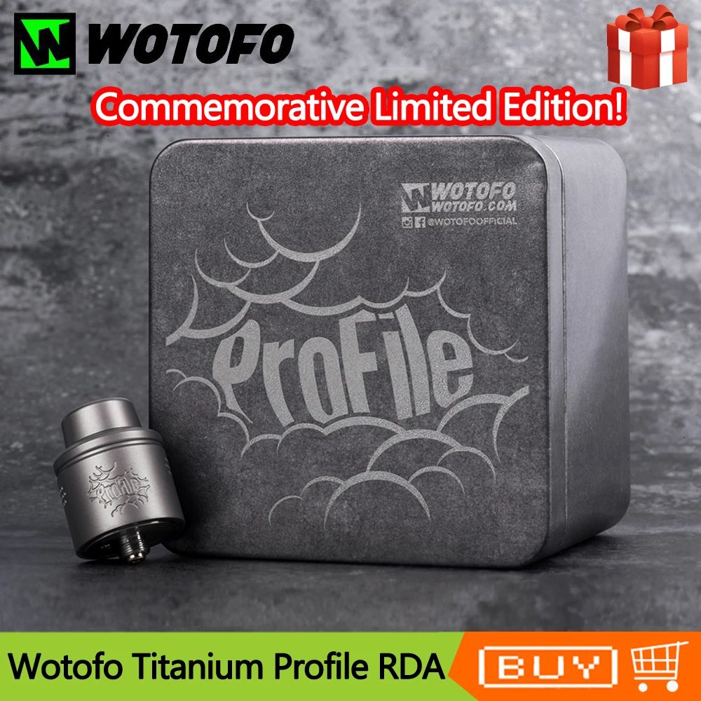 Памятная Лимитированная серия! Оригинальный атомайзер Wotofo с титановым профилем
