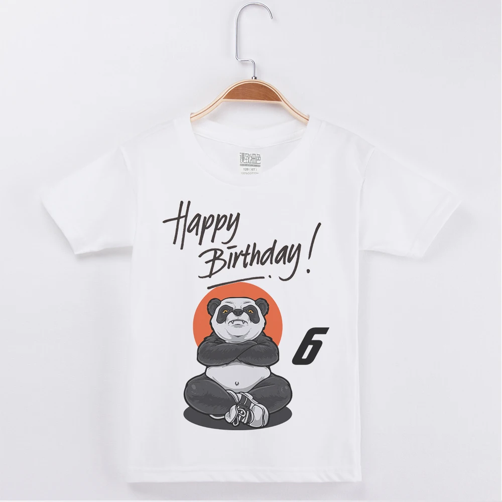 Kids T-shirt Children Panda Printing Happy Birthday Cotton Boys Short Sleeve T Shirts Clothes Party Gift Tees Tops Free Shipping
Kids T-shirt Children Panda Printing Happy Birthday Cotton Boys Short Sleeve T Shirts Clothes Party Gift Tees Tops Free Shipping