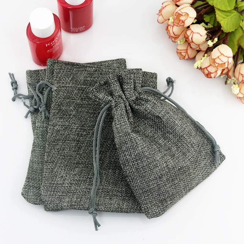 100pcs Vintage Drawstring Jewelry Gift Packaging Bags Gray Linen Pouches Jute Case Wedding Favor Holder 13x18cm
100pcs Vintage Drawstring Jewelry Gift Packaging Bags Gray Linen Pouches Jute Case Wedding Favor Holder 13x18cm