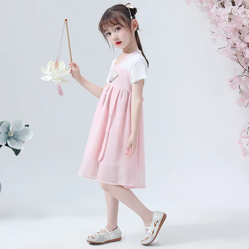Hanfu Costumes Chinese Style Summer Tang Suit Chinese Ancient Traditional Children Clothes Folk Dance Performance Wear DQL777
Hanfu Costumes Chinese Style Summer Tang Suit Chinese Ancient Traditional Children Clothes Folk Dance Performance Wear DQL777