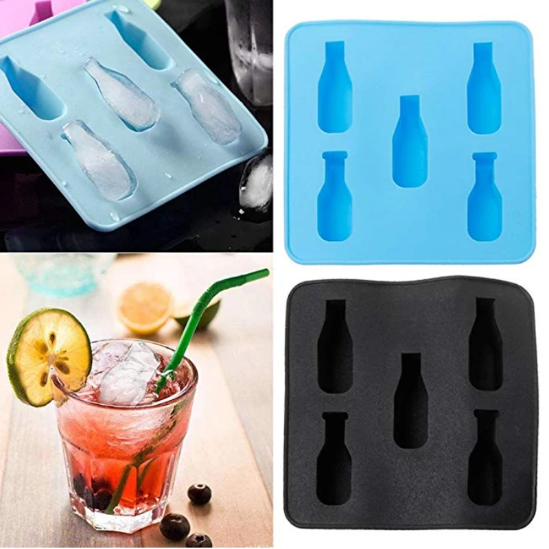 Мини бутылка для пива вина форма силиконовая diy льда поднос конфеты десерт виски