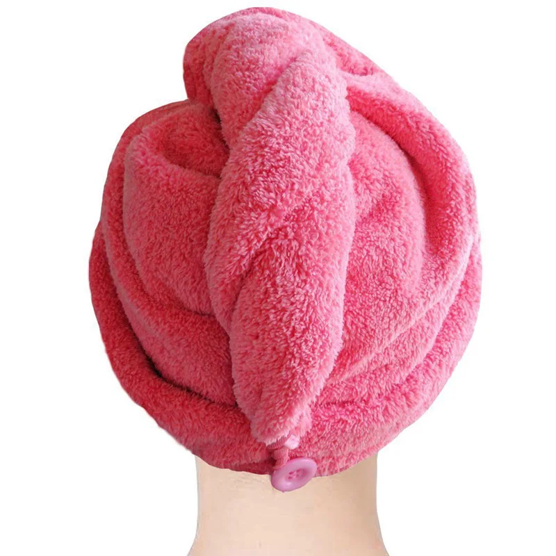 Blue Coral Velvet Dry Hair Bath Towel Microfiber Quick Drying Turban Super Absorbent Women Hair Cap Wrap with Button thicken
Blue Coral Velvet Dry Hair Bath Towel Microfiber Quick Drying Turban Super Absorbent Women Hair Cap Wrap with Button thicken