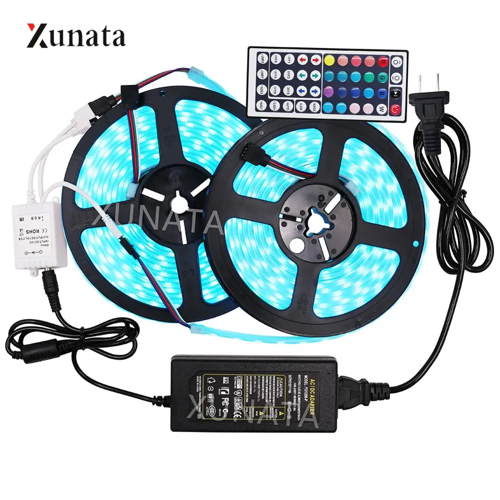 12 В RGB Светодиодная лента SMD5050 RGBW RGBWW 5 м 10 водонепроницаемая светодиодная гибкий