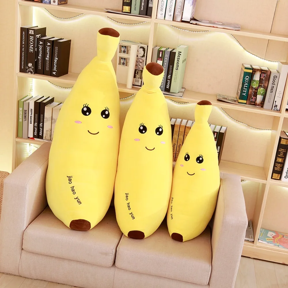 60/80 Cm Soft Cartoon Banana Plush Toy Super Soft Stuffed Fruit Banana Pillow Cushion Toys For Children 
60/80 Cm Soft Cartoon Banana Plush Toy Super Soft Stuffed Fruit Banana Pillow Cushion Toys For Children