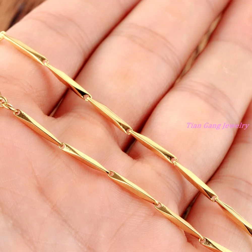 1MM Charming Mens Womens Jewelry Yellow Gold Tone Top Polished 316L Stainless Steel Stick Link Necklace Pure Handmade Chain
1MM Charming Mens Womens Jewelry Yellow Gold Tone Top Polished 316L Stainless Steel Stick Link Necklace Pure Handmade Chain