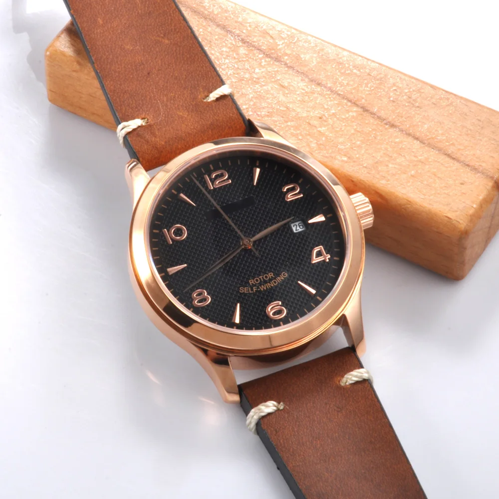 Sterile Dial Men Watches 42mm Leather Sport Male Clock Luxury Sapphire Crystal Calendar Date Myota 8215 Automatic Mechanical
Sterile Dial Men Watches 42mm Leather Sport Male Clock Luxury Sapphire Crystal Calendar Date Myota 8215 Automatic Mechanical