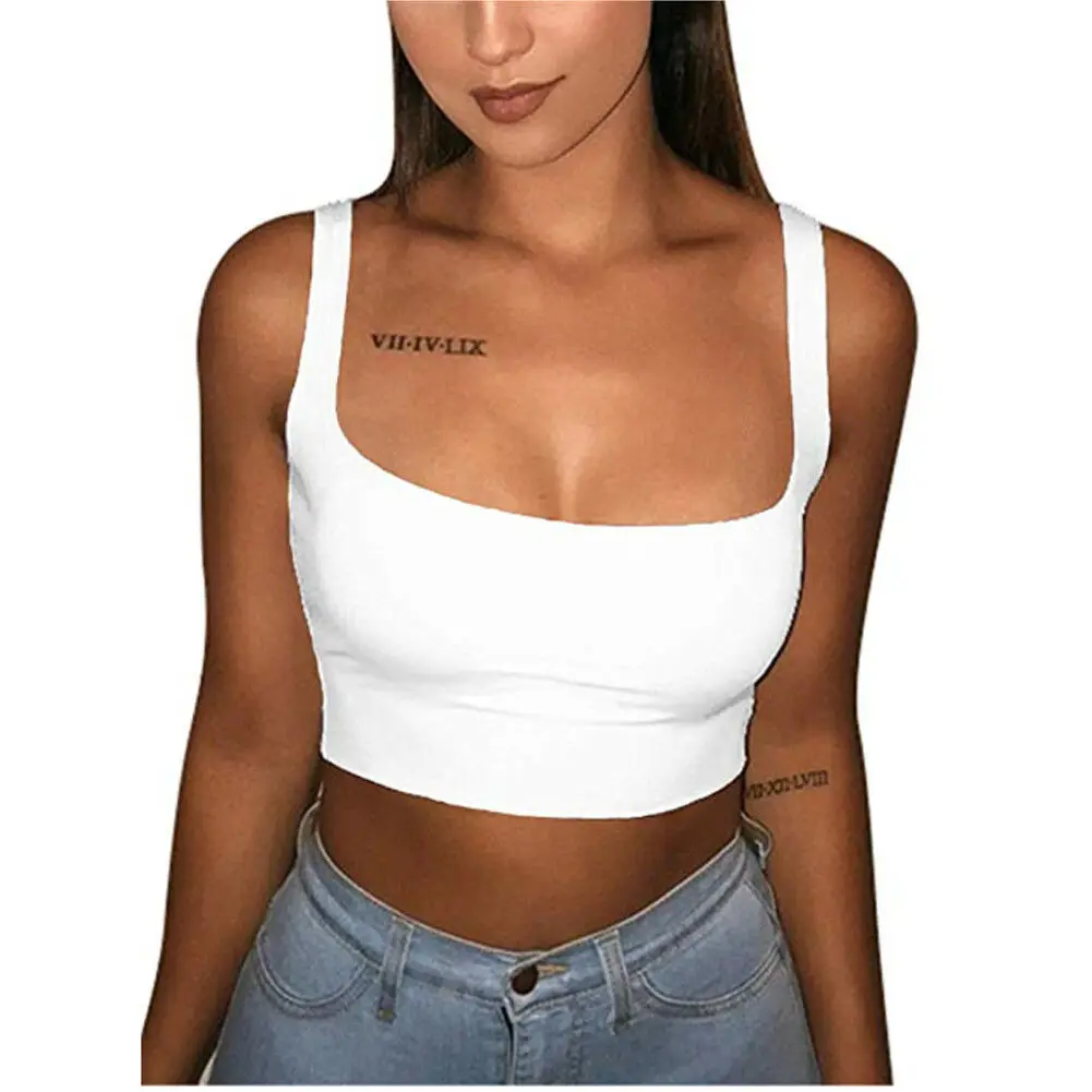 Hot Women Tank Top Solid Strappy Vest Square Neck Crop Top Fitness Sport Ladies Summer Beach Sleeveless Casual Sports Top Camis
Hot Women Tank Top Solid Strappy Vest Square Neck Crop Top Fitness Sport Ladies Summer Beach Sleeveless Casual Sports Top Camis
