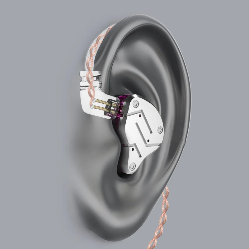 Новые KZ ZSN металлические наушники гибридная технология 1BA + 1DD HIFI бас в ухо для
