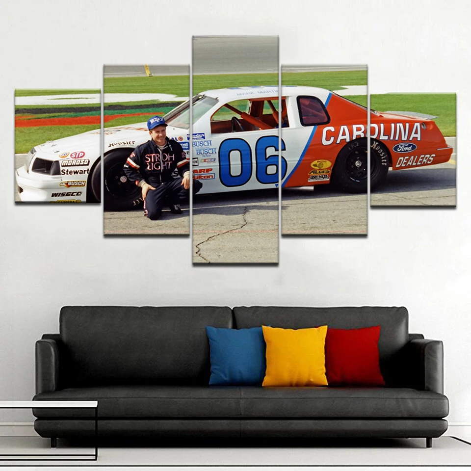 5 Panel/piece HD Print Mark Martin Busch Car modern wall posters Canvas Art Painting For home living room decoration
5 Panel/piece HD Print Mark Martin Busch Car modern wall posters Canvas Art Painting For home living room decoration