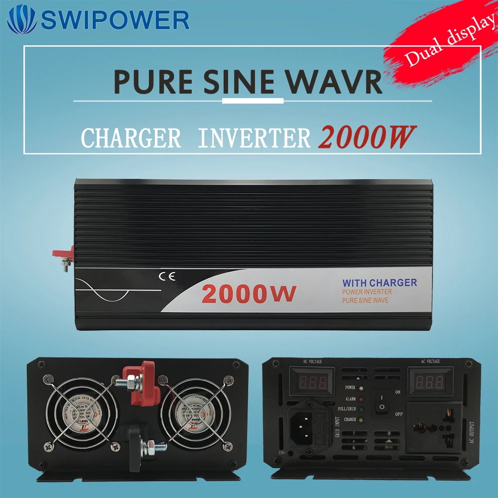 ups inverter 2000W pure sine wave inverter with charger 12V 24V 48v DC to AC 220V 230V 240v solar power inverter
ups inverter 2000W pure sine wave inverter with charger 12V 24V 48v DC to AC 220V 230V 240v solar power inverter
