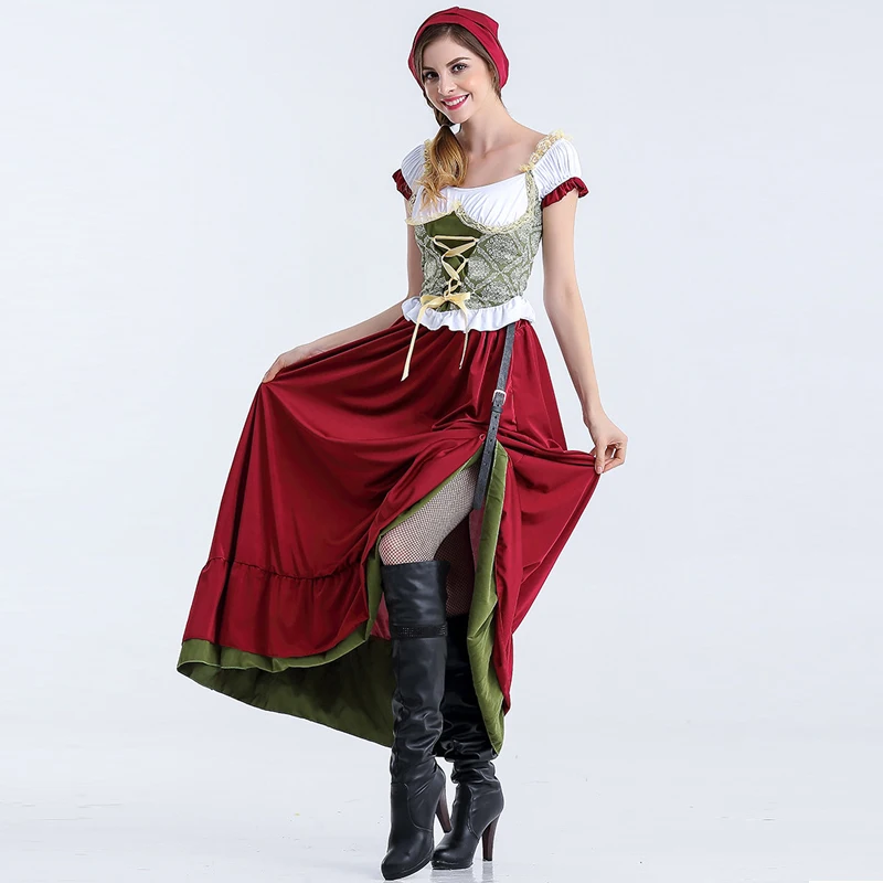Fantasia Oktoberfest Beer Girl Fancy Dress for Adult Short Sleeve Long Dress Fashion Beer Maid Cosplay Costume Plus Size S-XL
Fantasia Oktoberfest Beer Girl Fancy Dress for Adult Short Sleeve Long Dress Fashion Beer Maid Cosplay Costume Plus Size S-XL