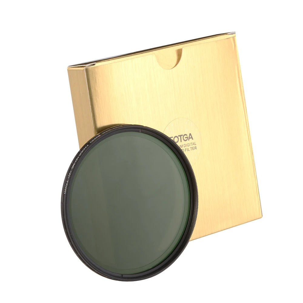 FOTGA 82mm Ultra Slim ND2-400 Fader Variable Neutral Density ND Filter 82 mm Adjustable for D7300 D5500 D3300 5DIII A7 A7RS 1D
FOTGA 82mm Ultra Slim ND2-400 Fader Variable Neutral Density ND Filter 82 mm Adjustable for D7300 D5500 D3300 5DIII A7 A7RS 1D