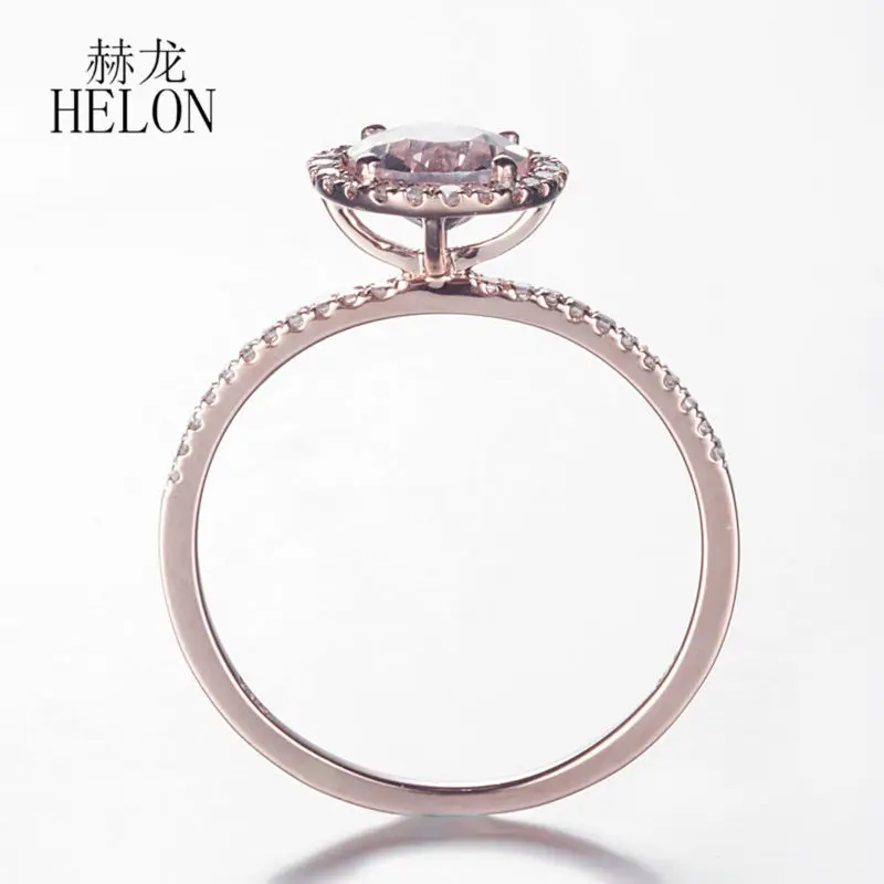 HELON Natural Morganite Promise Ring Solitaire Gemstone Solid 14K Rose Gold Natural Diamonds Engagement Wedding Anniversary Gift
HELON Natural Morganite Promise Ring Solitaire Gemstone Solid 14K Rose Gold Natural Diamonds Engagement Wedding Anniversary Gift