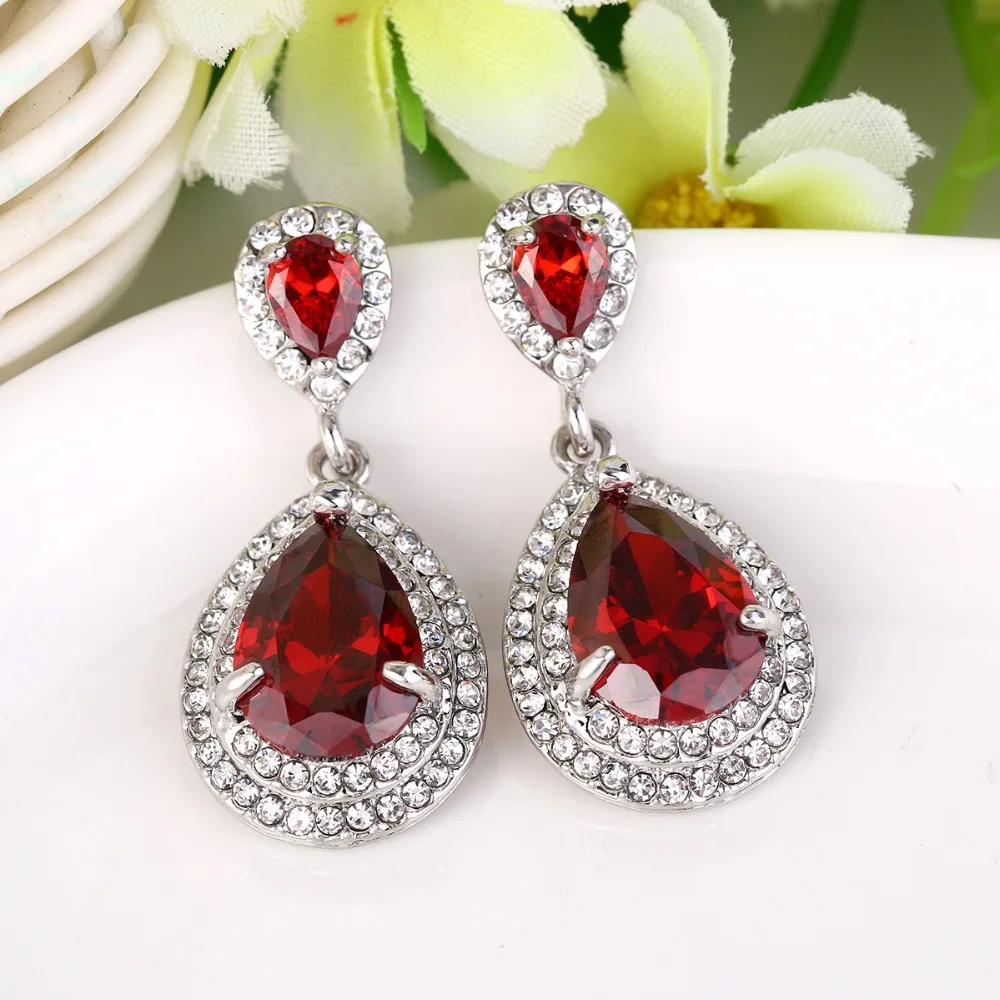 Женские Висячие серьги Tuliper Boho Винтажные капли с кубическим цирконием и стразами