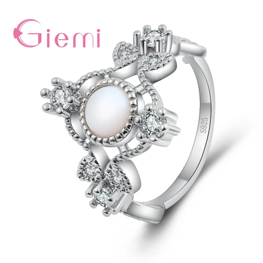 Solid 925 Sterling Silver Ring with Opal White Crystal Jewelry for Women Girls Special Design Fashion Engagement Jewelry
Solid 925 Sterling Silver Ring with Opal White Crystal Jewelry for Women Girls Special Design Fashion Engagement Jewelry