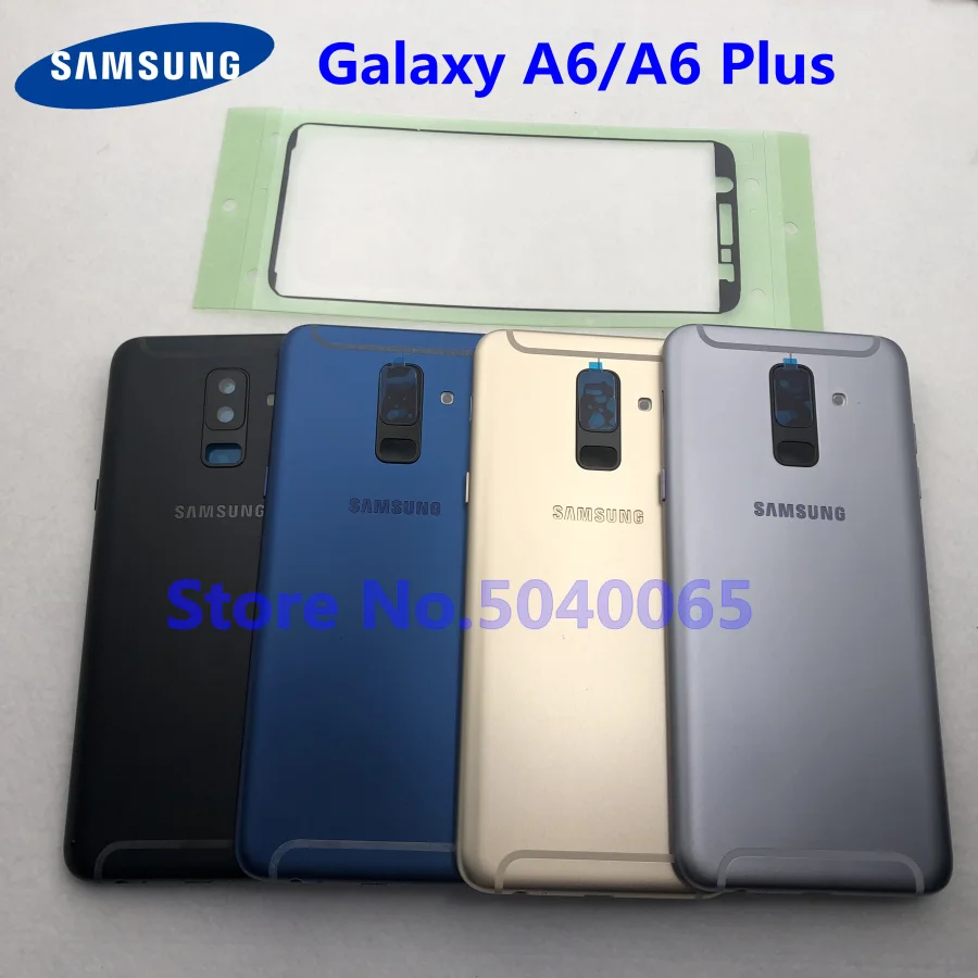 Алюминиевая задняя крышка для Samsung Galaxy A6 Plus 2018 A605 A600 A600F аккумулятора оригинальный