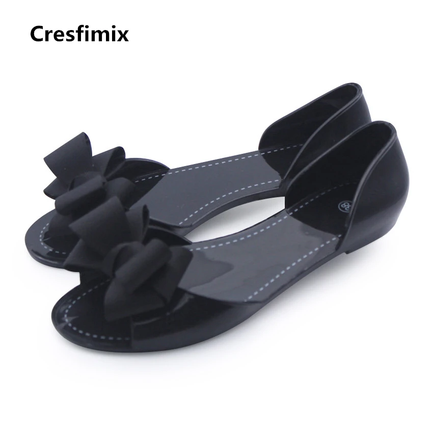 Cresfimix sandalias de mujer women casual home & beach sandals lady cute black bow tie jelly sandals lady casual soft sandals
Cresfimix sandalias de mujer women casual home & beach sandals lady cute black bow tie jelly sandals lady casual soft sandals