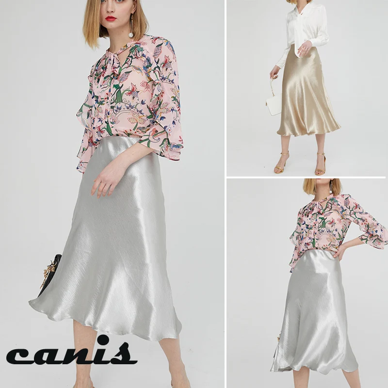 2019 New Fashion Women's Glossy Skirts Metallic Shiny Solid High Waist Midi Skirt for Office Ladies Women Summer
2019 New Fashion Women's Glossy Skirts Metallic Shiny Solid High Waist Midi Skirt for Office Ladies Women Summer