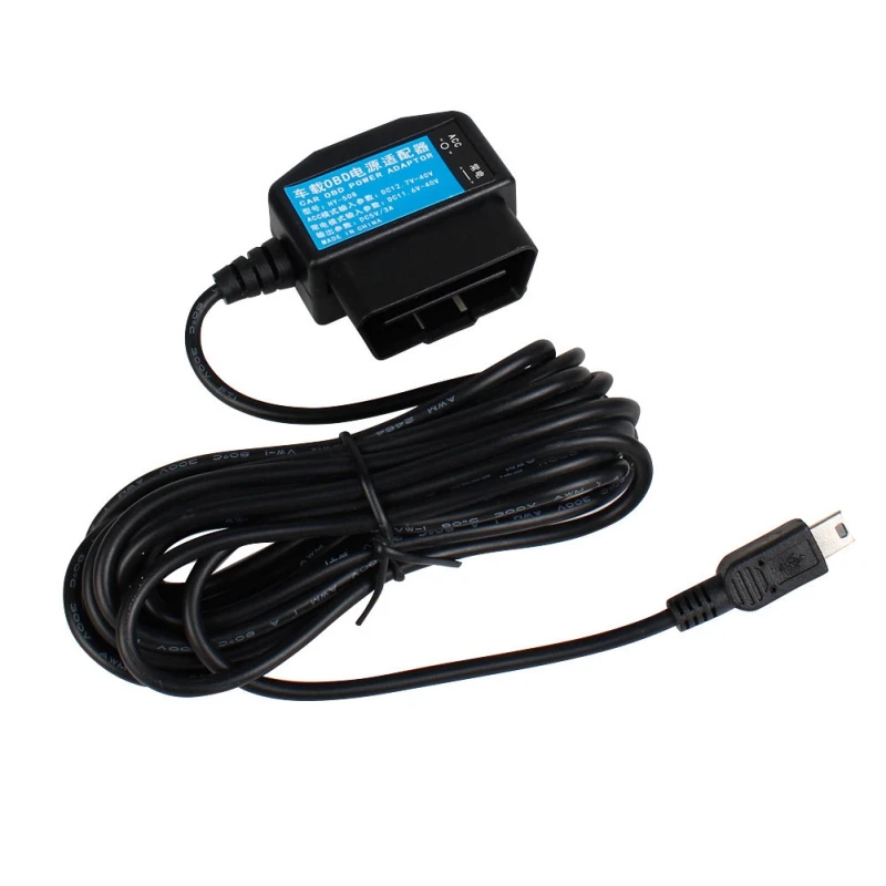 OBD привод рекордер понижающая линия 12В до 5В 2.5а USB кабель питания коробка |