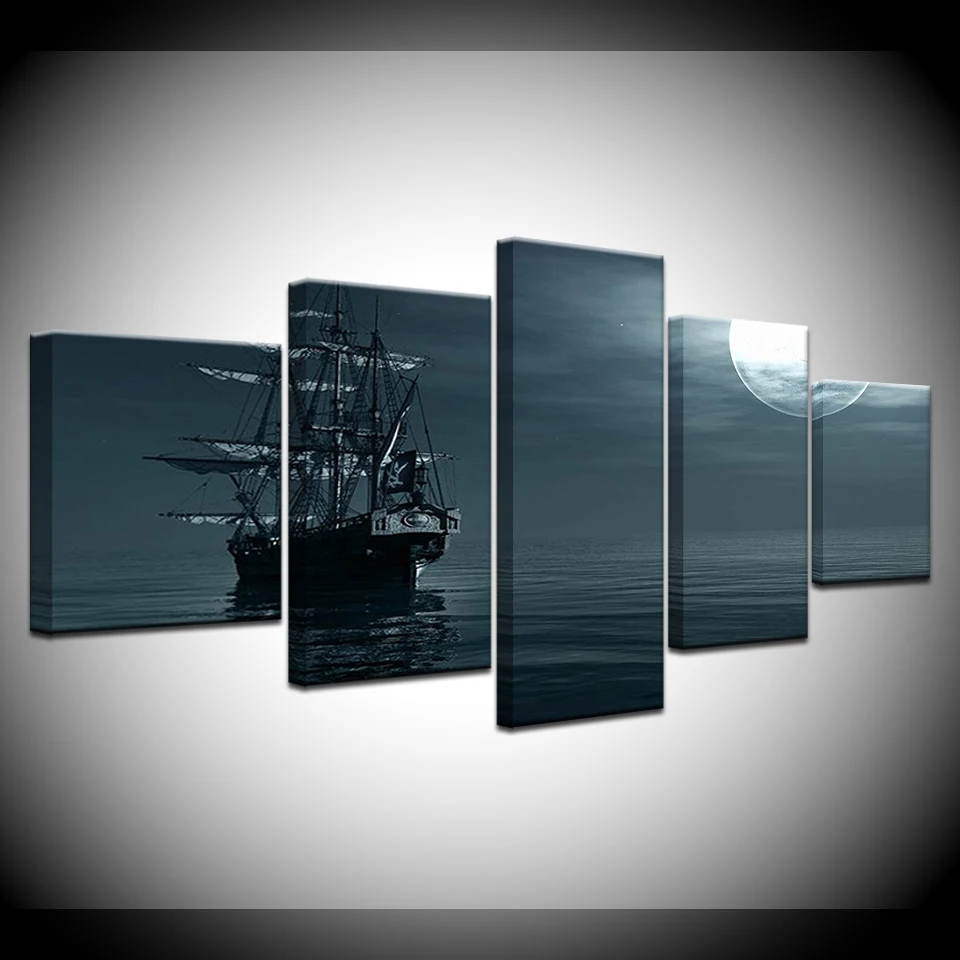 5 PCS Free Shipping Modern Wall Painting ocean moon white sailing boats painting Home Decorative Art Picture print on Canvas
5 PCS Free Shipping Modern Wall Painting ocean moon white sailing boats painting Home Decorative Art Picture print on Canvas