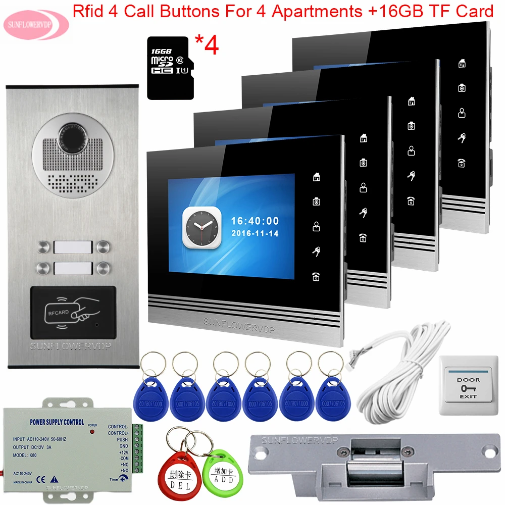 7 "видеодомофон с записью видео телефон дом + 16 ГБ TF Карта домофон камера контроль доступа домашний телефон Электрический замок
7 "видеодомофон с записью видео телефон дом + 16 ГБ TF Карта домофон камера контроль доступа домашний телефон Электрический замок
