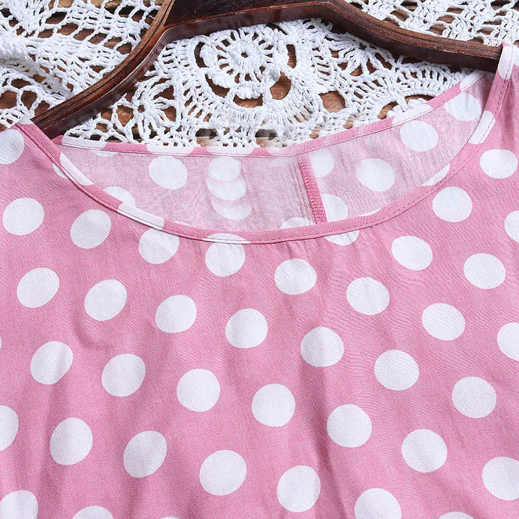 Casual women's suits dot print two-piece suit knee length round neck long suit Sleeve Pullover Tops Blouse Y701
Casual women's suits dot print two-piece suit knee length round neck long suit Sleeve Pullover Tops Blouse Y701