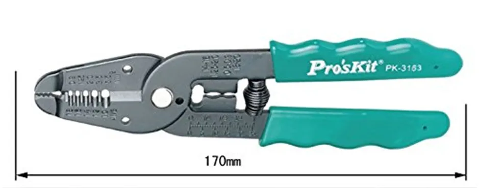 8PK-3163 Cable Wire Stripper Cutter Crimper 7-in-1 Multifunctional Crimping Stripping pliers Electrician Tools
8PK-3163 Cable Wire Stripper Cutter Crimper 7-in-1 Multifunctional Crimping Stripping pliers Electrician Tools