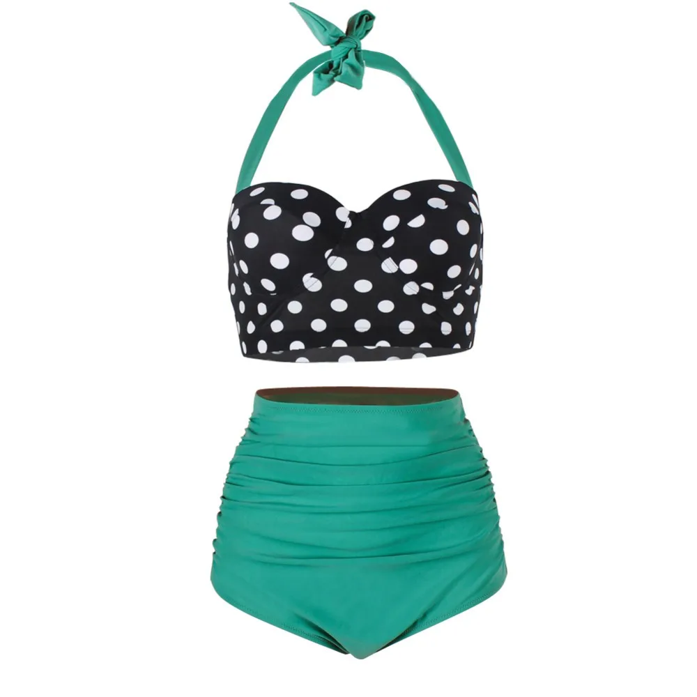Plus Size Bikini Dot Two Piece Swimsuit 2017 Women High Waist Tankini Halter Swimwear Push Up Bathing Suit M-3XL Maillot De Bain
Plus Size Bikini Dot Two Piece Swimsuit 2017 Women High Waist Tankini Halter Swimwear Push Up Bathing Suit M-3XL Maillot De Bain