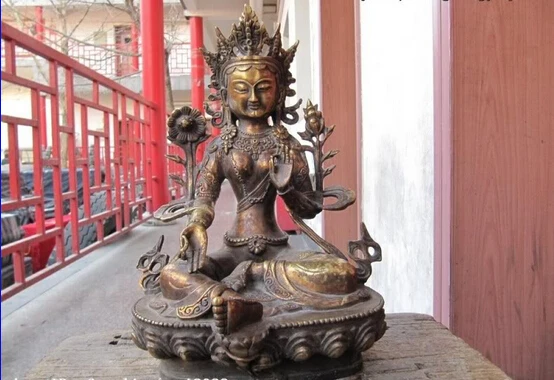 FREE SHIPPING Tibet Fane classical Bronze Green TaRa Guan Yin Bodhisattva padma Buddha Statue 28CM
FREE SHIPPING Tibet Fane classical Bronze Green TaRa Guan Yin Bodhisattva padma Buddha Statue 28CM