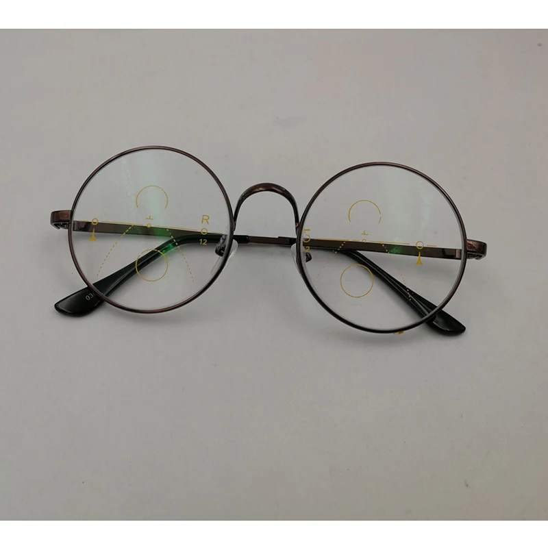Прогрессивные многофокальные очки для чтения металлическая лупа круглые с