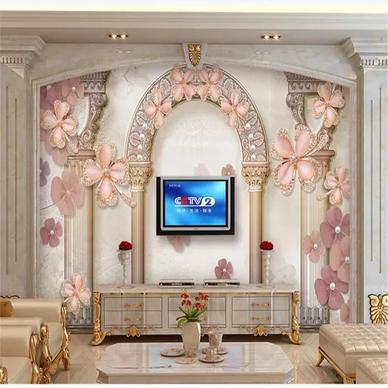 Custom wallpaper European pattern Roman column jewelry Pearl TV sofa wall decoration - High quality silk fabric
Custom wallpaper European pattern Roman column jewelry Pearl TV sofa wall decoration - High quality silk fabric