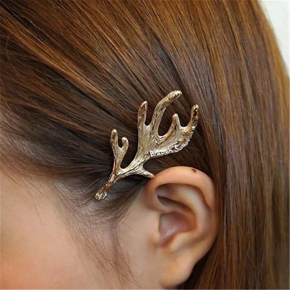 2pcs Branch Leaves Hairpin Fashion Metal Antler Branch Alloy Barrettes Bobby Hair Clips Pin Styling Tool Women Girls Gold
2pcs Branch Leaves Hairpin Fashion Metal Antler Branch Alloy Barrettes Bobby Hair Clips Pin Styling Tool Women Girls Gold