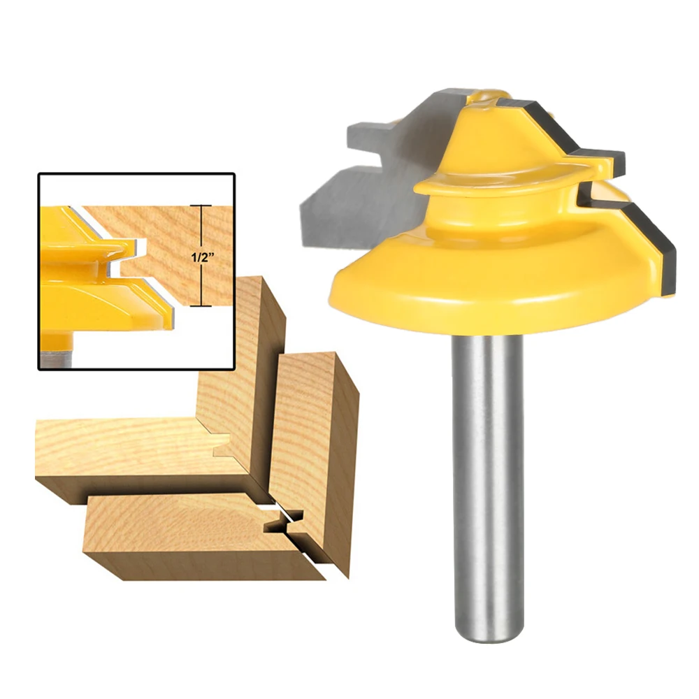 1/2" Stock Max 3/8" Min Router Bit 1/4" Shank 1-3/8" Tool Bit Small Lock Miter Woodworking Tools Accessories
1/2" Stock Max 3/8" Min Router Bit 1/4" Shank 1-3/8" Tool Bit Small Lock Miter Woodworking Tools Accessories