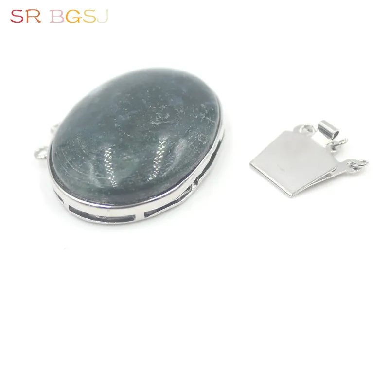 Free shipping 2pcs Jewelry DIY Findings Natural Stone Moss Agate Oval Shape Box Clasp 3-strand 20x39mm
Free shipping 2pcs Jewelry DIY Findings Natural Stone Moss Agate Oval Shape Box Clasp 3-strand 20x39mm