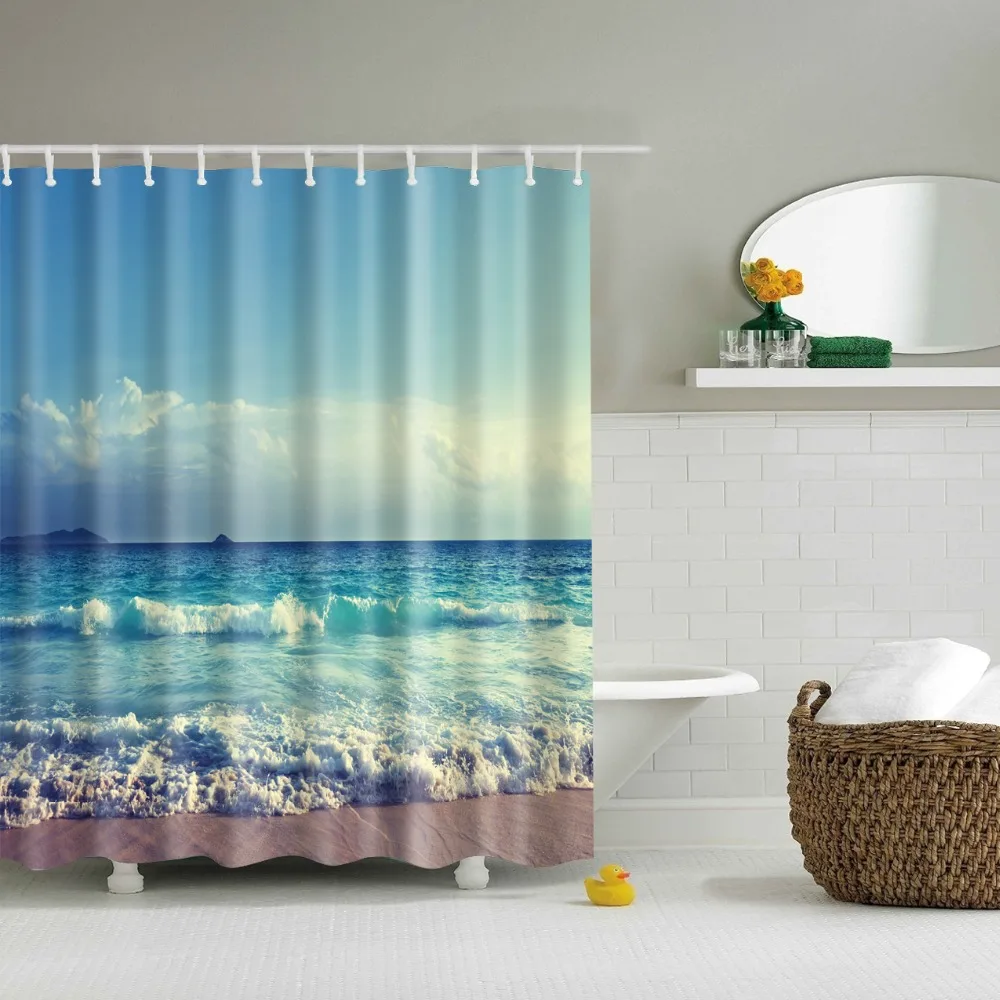 Beautiful beach Shower Curtain Washable Eco-friendly Waterproof Curtain For bathroom With Plastic Hook TZ160758
Beautiful beach Shower Curtain Washable Eco-friendly Waterproof Curtain For bathroom With Plastic Hook TZ160758