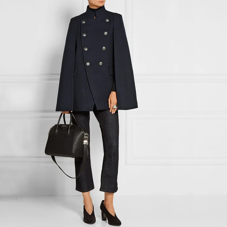 2018 Autumn Winter New Fashion All-match Female Army Uniform Double Breasted Outwear Medium-long Wool Cape Women Overcoat
2018 Autumn Winter New Fashion All-match Female Army Uniform Double Breasted Outwear Medium-long Wool Cape Women Overcoat