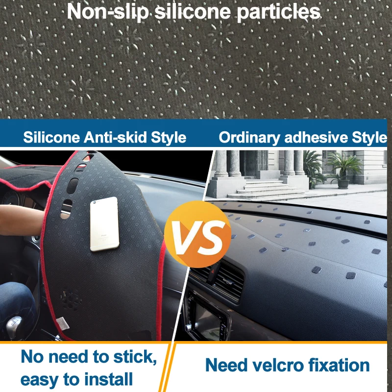 TAIJS Car Dashboard Cover Silicone Non-Slip Dash Mat Carpet ANti-UV DashMat For Hyundai Sonata 2015 2016 2017 2018 9 | Автомобили и