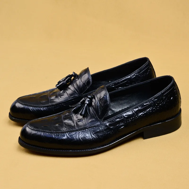 New Men's Leather Penny Crocodile Slip Shoes Mens Casual Moccasins Business Shoes
New Men's Leather Penny Crocodile Slip Shoes Mens Casual Moccasins Business Shoes