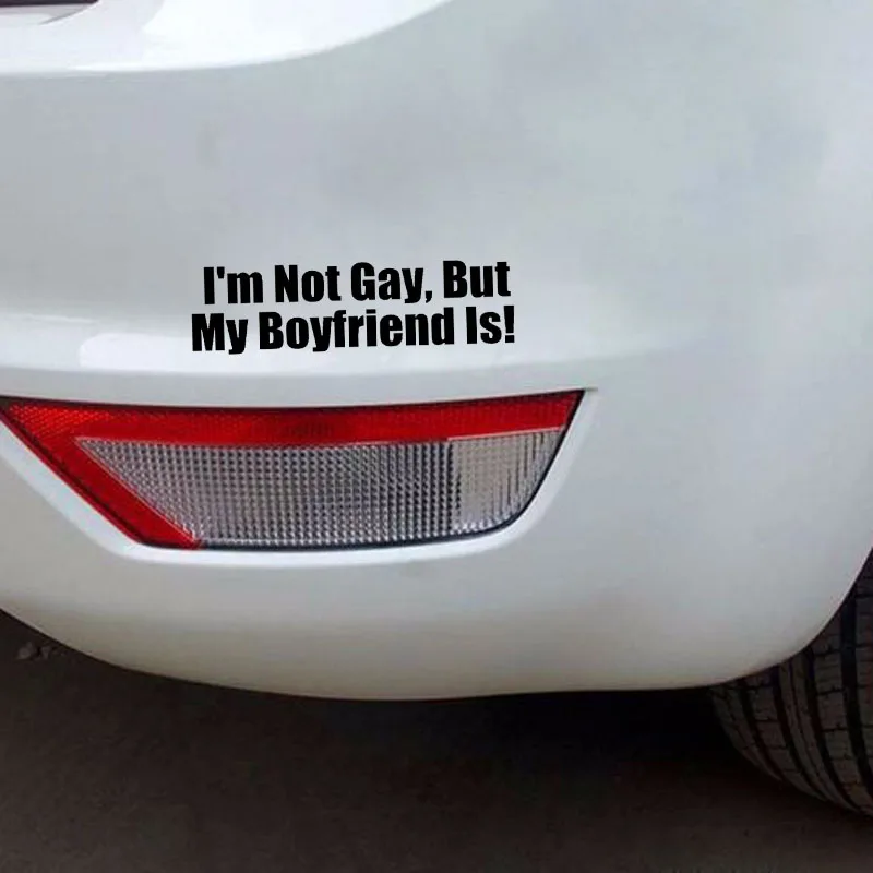 QYPF 17.5cm*4.8cm I'm Not Gay But My Boyfriend Is! Interesting Vinyl High-quality Car Sticker Decal Black Silver C15-1165
QYPF 17.5cm*4.8cm I'm Not Gay But My Boyfriend Is! Interesting Vinyl High-quality Car Sticker Decal Black Silver C15-1165
