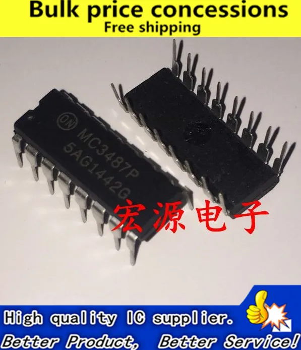 20PCS MC3487N DIP16 MC3487 MC3487P DIP new and original IC free shipping