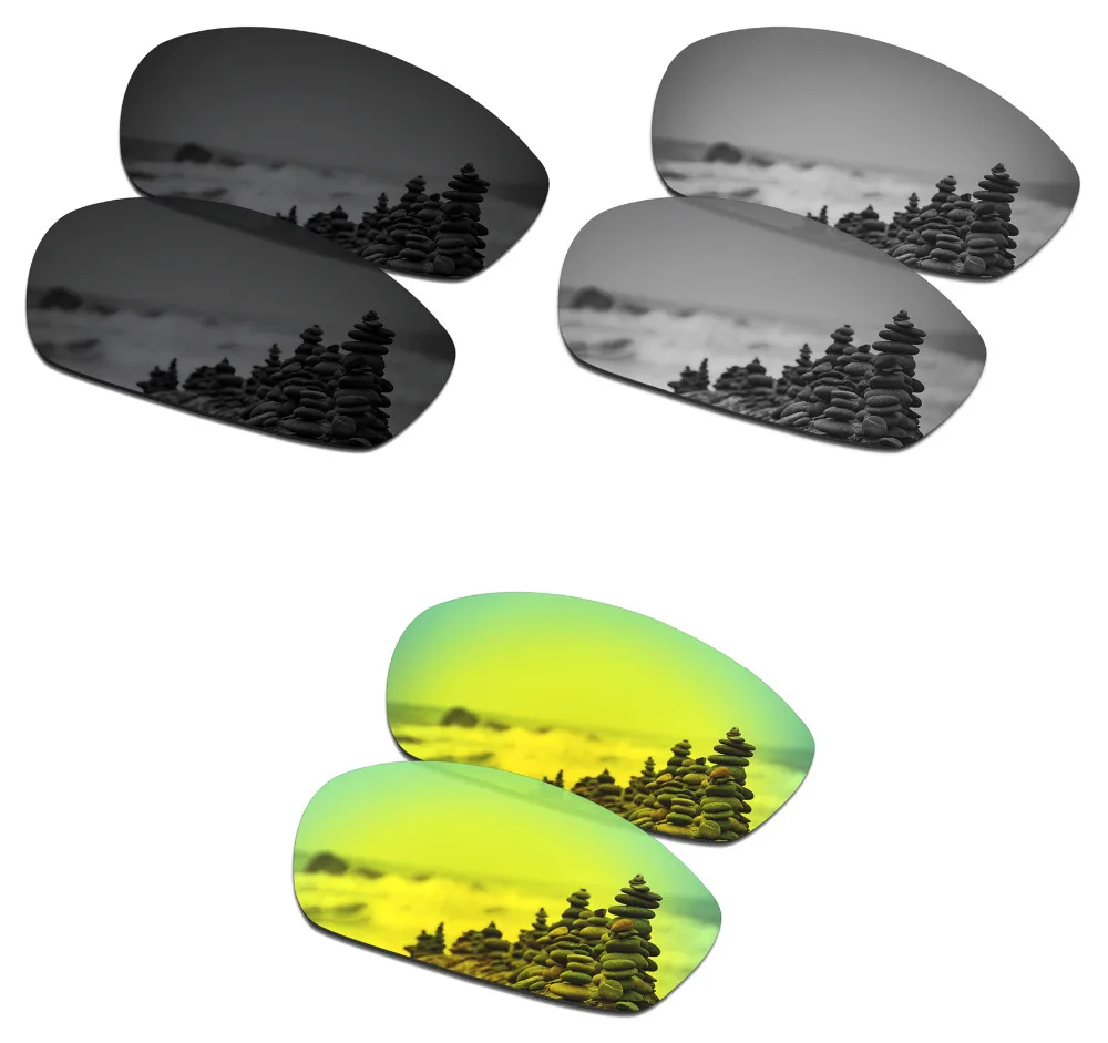 SmartVLT 3 Pairs Polarized Sunglasses Replacement Lenses for Oakley Straight Jacket 2007 Black and Silver Titanium and 24K Gold
SmartVLT 3 Pairs Polarized Sunglasses Replacement Lenses for Oakley Straight Jacket 2007 Black and Silver Titanium and 24K Gold