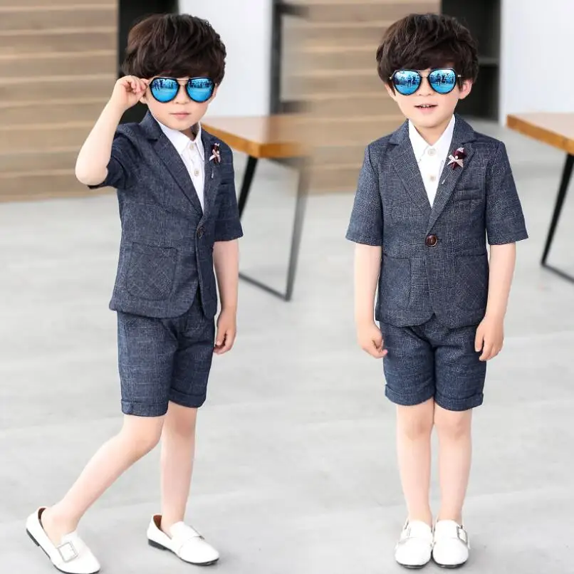 Wedding Suit for Kids Boys Outfits Summer Short Sleeve Blazer + Shorts 2Pcs Sets Boy Clothes Gentleman Suit
Wedding Suit for Kids Boys Outfits Summer Short Sleeve Blazer + Shorts 2Pcs Sets Boy Clothes Gentleman Suit