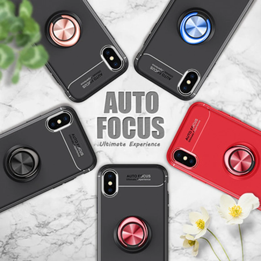 TPU Car bracket mobile ring magnetism phone shell anti-falling protective case is suitable for iphone series |