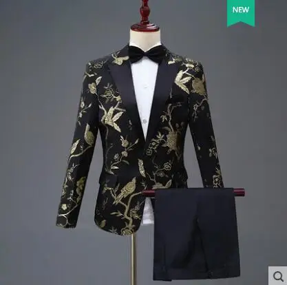 Singer star style black stage flower clothing for men groom suit set with pants mens embroidery suits mens formal dress tie
Singer star style black stage flower clothing for men groom suit set with pants mens embroidery suits mens formal dress tie