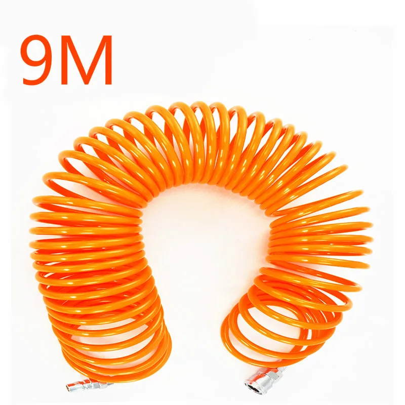 9M Hose air compressor pump high pressure hose spring tube spiral tube with joint
9M Hose air compressor pump high pressure hose spring tube spiral tube with joint